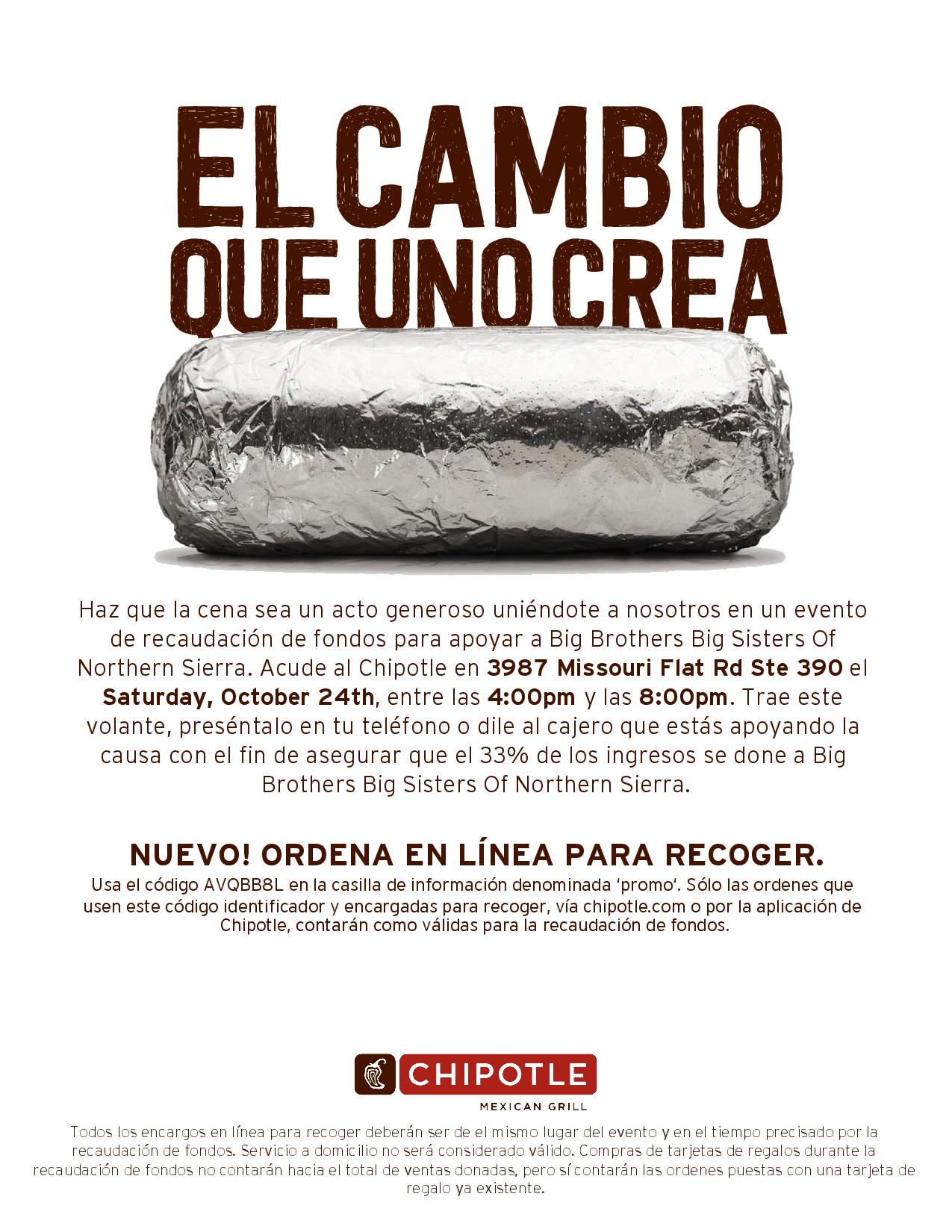 2020 Chipotle Pvl Full Flyer Spanish Big Brothers Big Sisters Of Northern Sierra Youth Mentoring